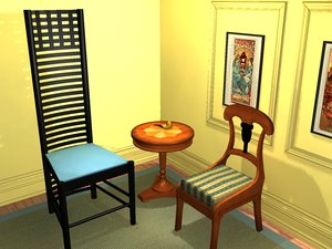 3ds max arts crafts chair charles