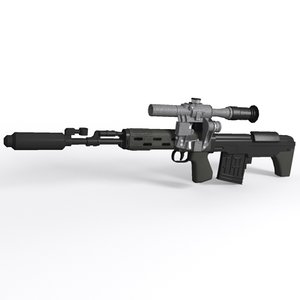 3ds max dragunov svu sniper rifle