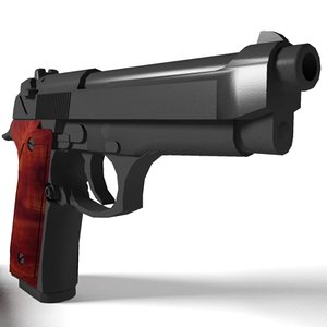 3d model beretta 92 handgun 92f