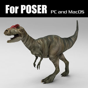 3d allosaurus character poser