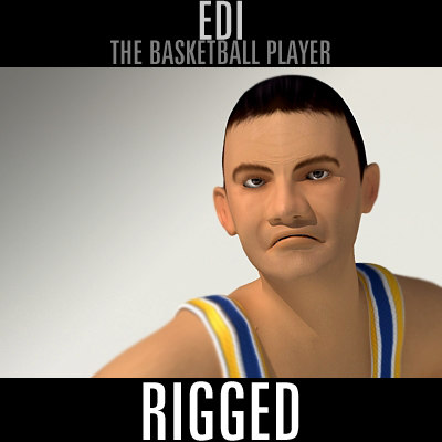 3d model basketball player edi