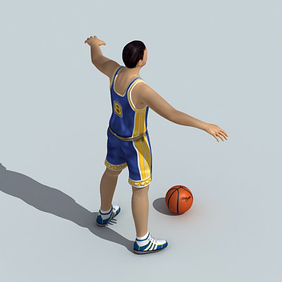 3d model basketball player edi