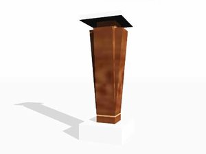 3d model wood column
