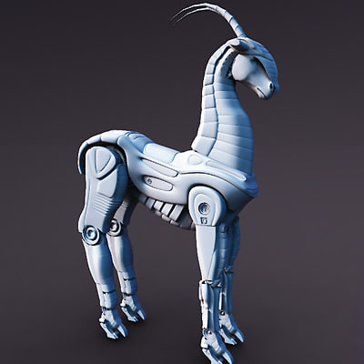 animal droid iron horse 3d 3ds