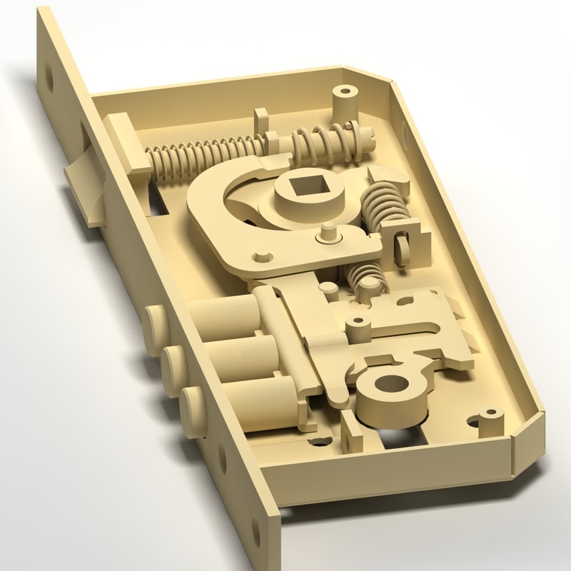 3dsmax lock mechanism doors