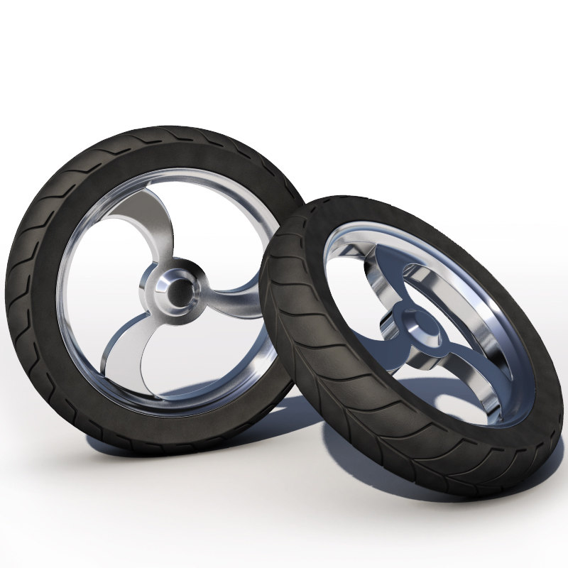 motorcycle wheel tire 3d 3ds