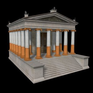 roman temple 3d c4d