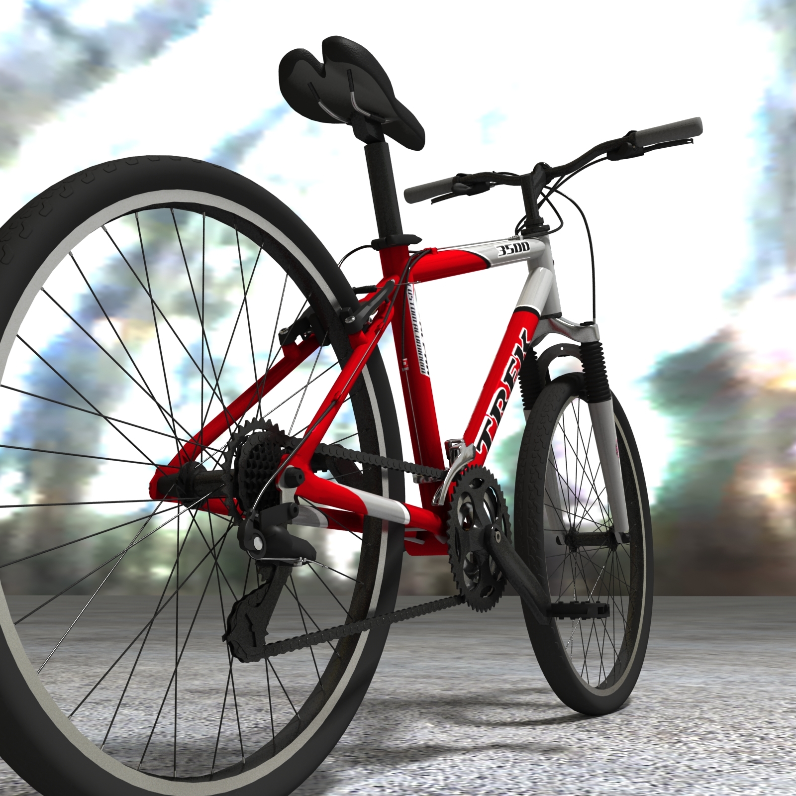 trek 3500自行车3d模型