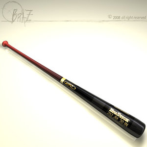 baseball bat 2 3d model