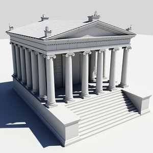 3d roman temple model