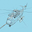 helicopter uh60 blackhawk huey 3d model
