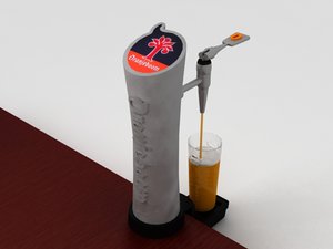 3d model oranjeboom beer tap glass
