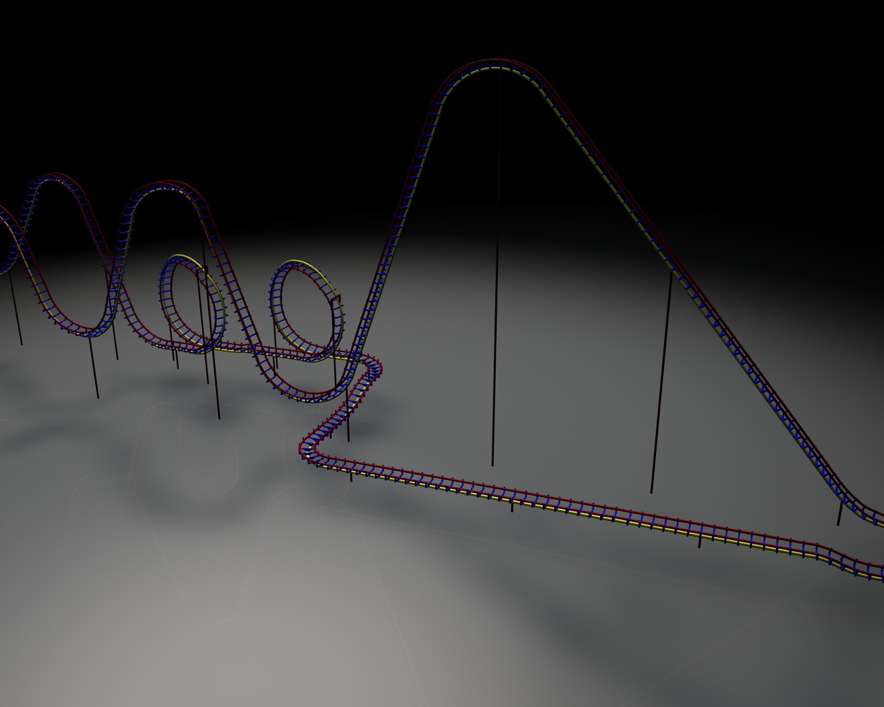 free roller coasters 3d model