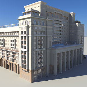 3d model hotel building