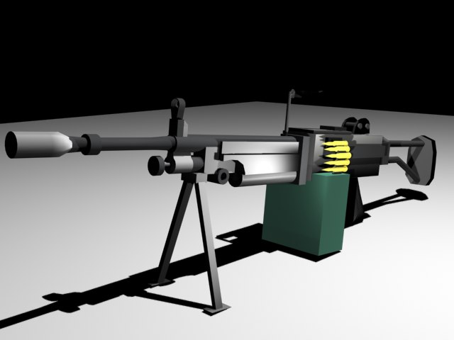 3d Model Ksp90 Support Machine Gun