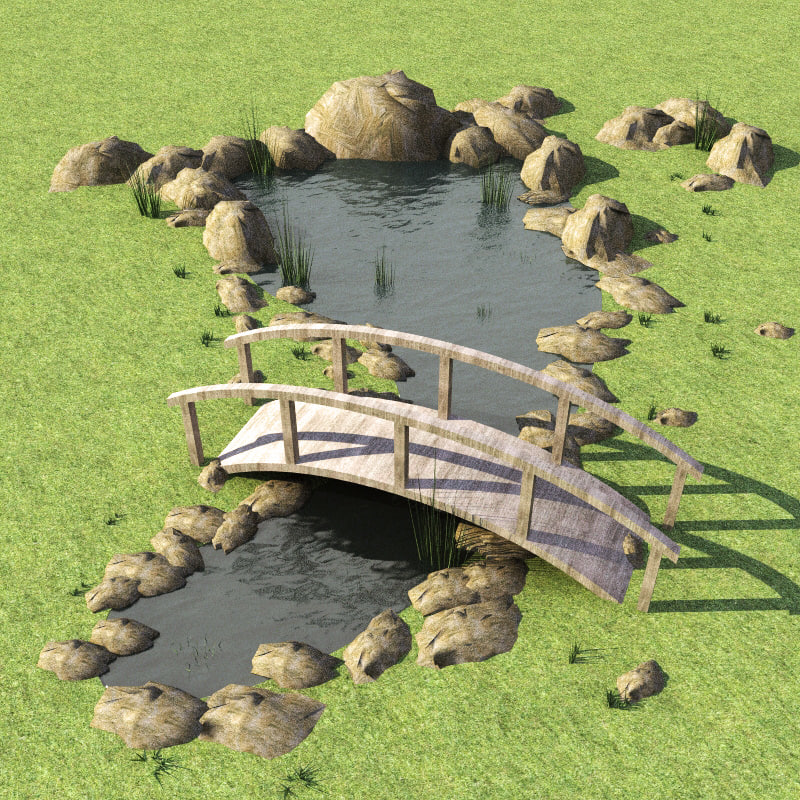 3d pond modelled model
