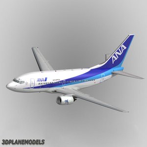 b737-500 nippon airways ana 3d model