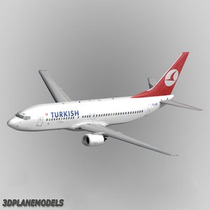 3d b737-400 turkish airlines