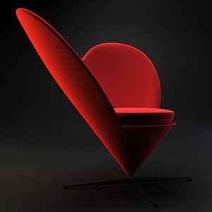 heart cone chair 3ds