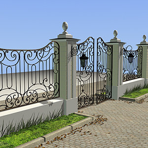 3d model iron gate