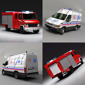 truck ambulance 3d 3ds