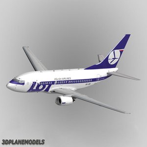 b737-500 lot polish airlines 3d 3ds