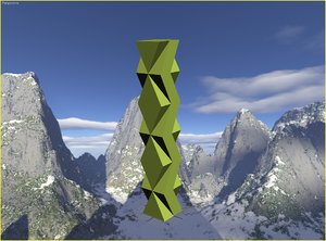 3d paper tower model