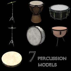 3d model percussion set