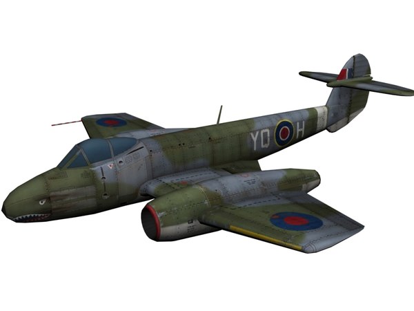 3ds Max Gloster Meteor Jet Fighter