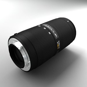 digital slr camera lens 3d model