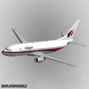 3d model of b737-400 malaysia airlines