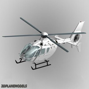 3d model eurocopter ec-135 generic white
