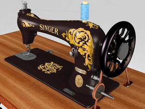 3d model old sewing machine