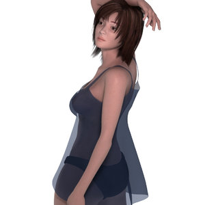 3d janice character rigged model