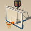 3d official basketball court ball