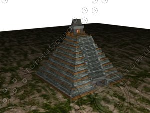 3d aztec pyramid model