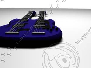 3d model double neck guitar