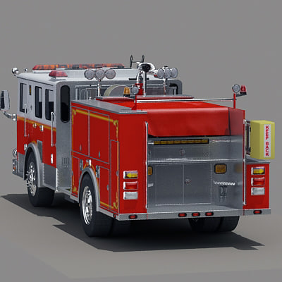 Trucks Commercial Pumper 3d Model