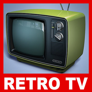 retro tv set 3ds