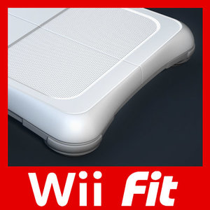 nintendo wii fit console 3d 3ds