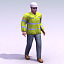 construction workman 3d max
