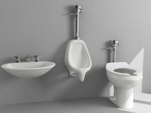 toilet uriner sink 3d max