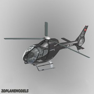 3d model eurocopter ec-120b swiss jet