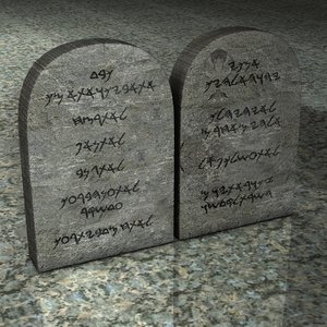 3d model stone commandments