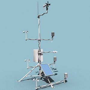 automatic weather station 3d model