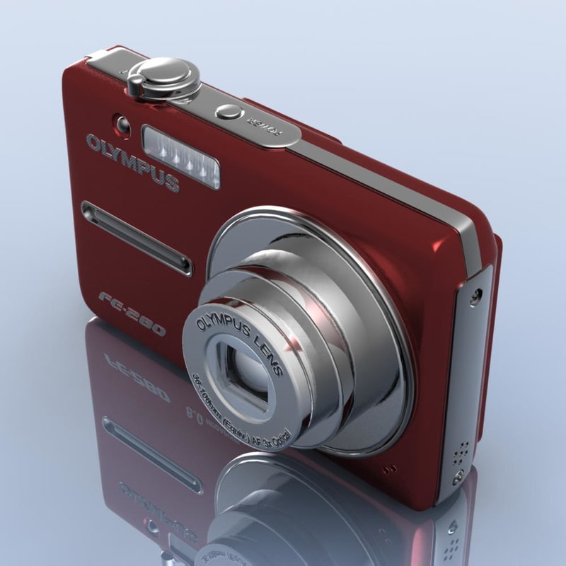 3dsmax olympus fe280 camera