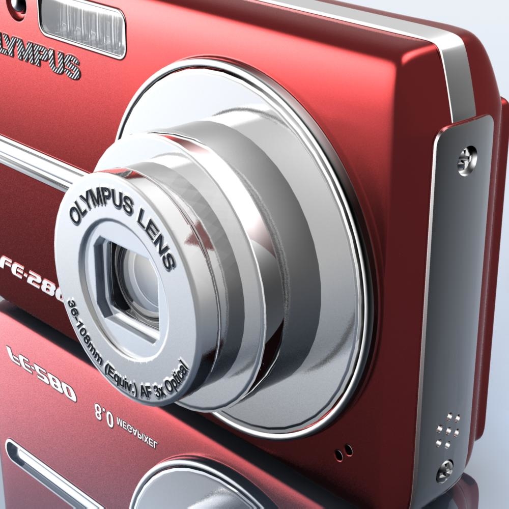 3dsmax olympus fe280 camera