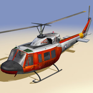 rescue helicopter navy 3d model