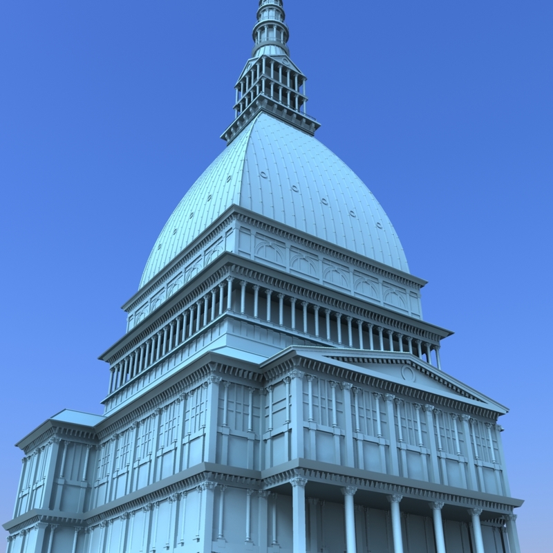 3d mole antonelliana antonelli model
