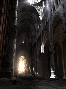 3d abandoned cathedral